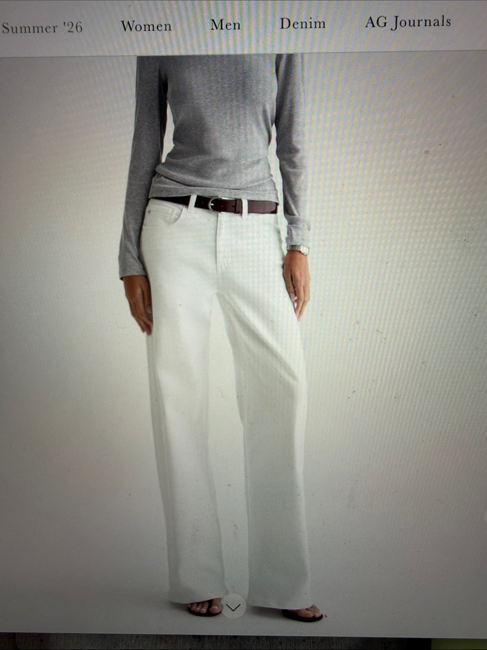 NWT! AG Adriano Goldschmied White Low-Rise Jeans- PERFECT